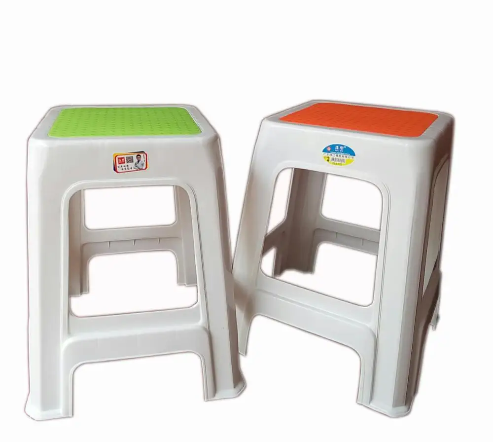 Hot Tall Outdoor Factory Hollow Design PP Plastic Stool Adult Strong Square Stool