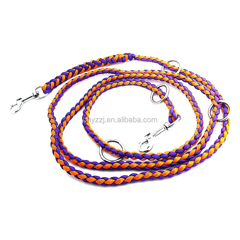 Reflective Braided Handmade Paracord Rope Dog Leash Patterns for Walking Collar and Hiking Sale