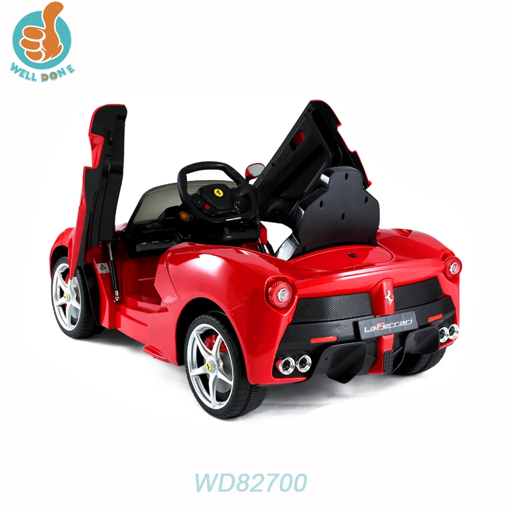 Fashion newest branded toy cars, with double door open, best selling ride on cars with music leather seat WD82700