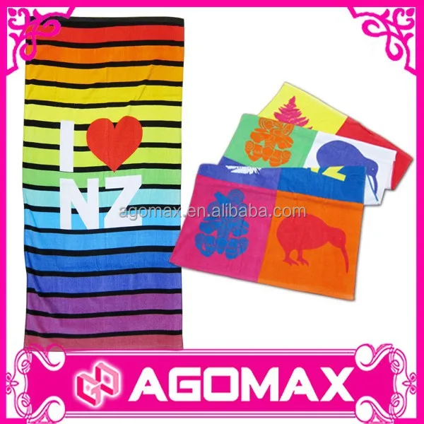 Индивидуальные OEM доставка-красочные заказ из микрофибры хлопок пляжное полотенце