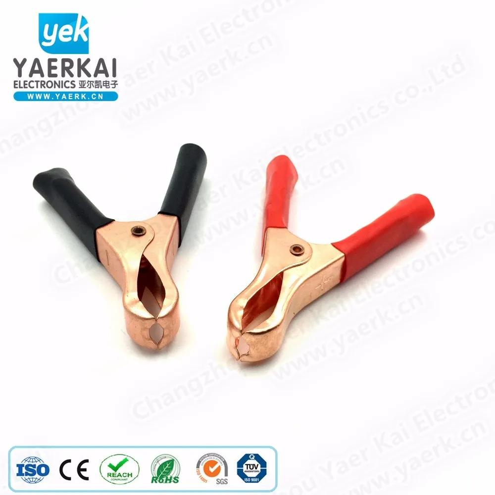
Custom logo design 75A solid copper battery clamp alligator clip for wholesale 