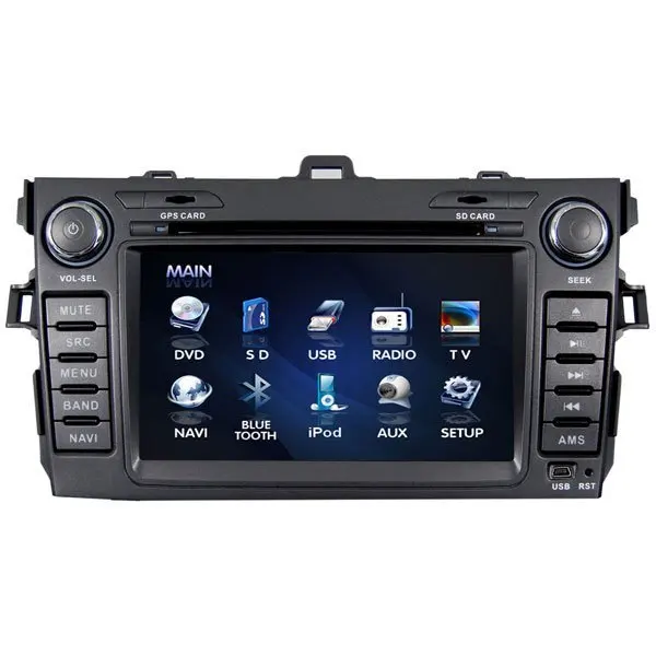 Цифровой сенсорный экран TFT автомобильный DVD-плеер для Toyota Corola