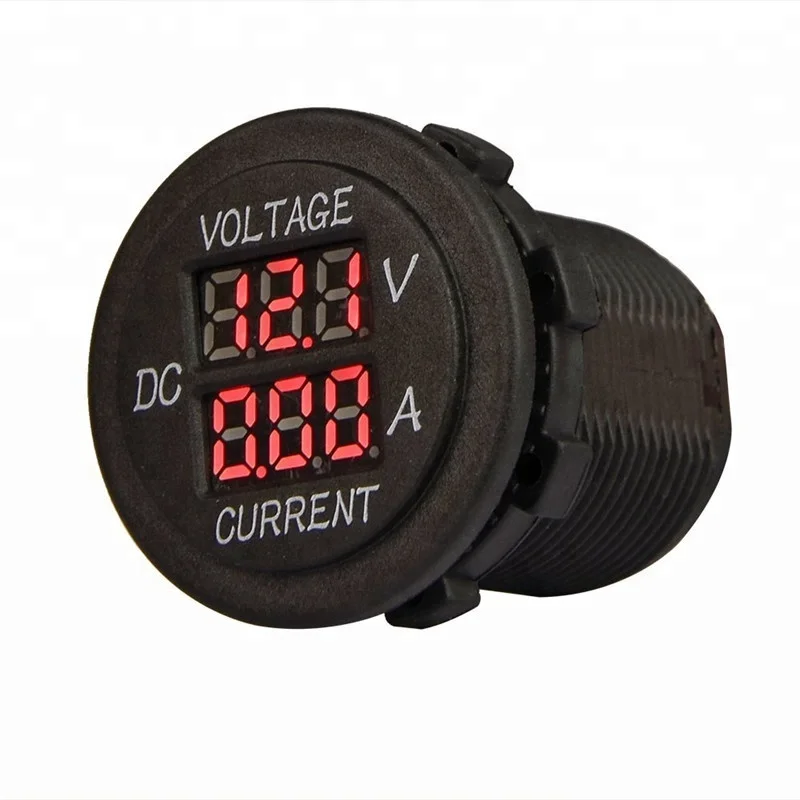 Motorcycle car dc 12v 24v voltmeter ammeter led