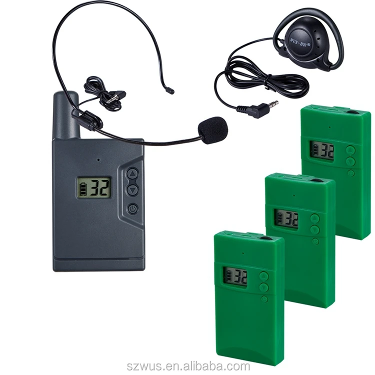 32-99 Channels portable mini rechargeable Tour Guide Equipment,Wireless Tour Guide Microphones And Headsets ZLWUS938U
