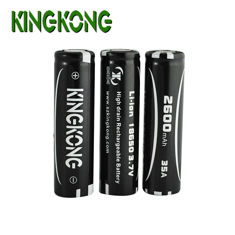 Rechargeable 3.7v ICR18650 2000mAh 2200mAh 2400mAh 2600mAh 2800mAh 3000mAh 3350mAh Li-ion battery
