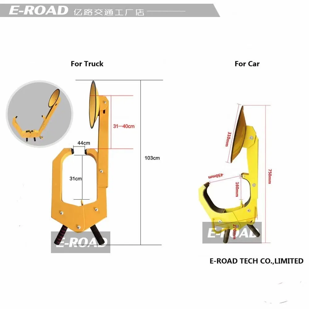 High Security Wheel Lock Anti theft Car Tyre Clamp