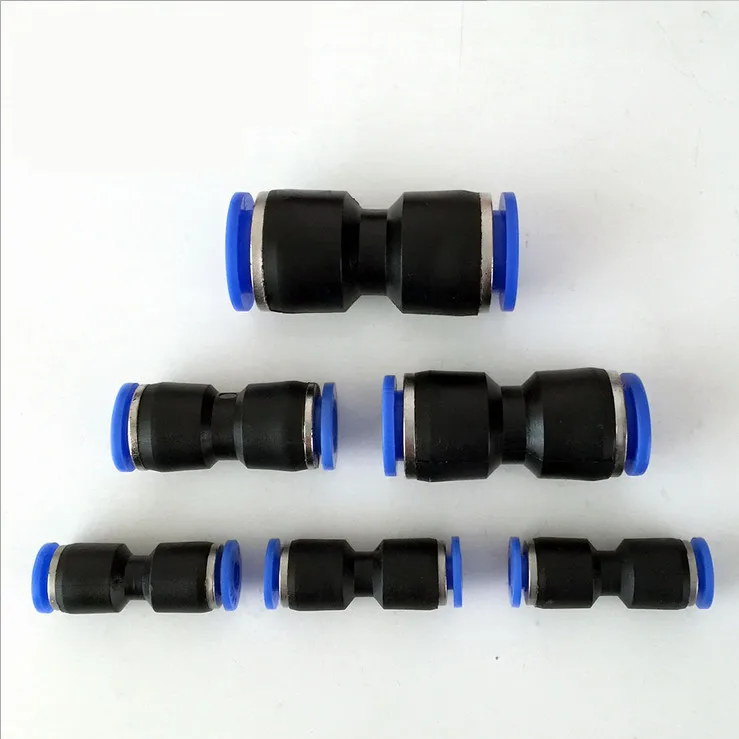 
YICHI PU5 PU7 PU9 PU11 Pneumatic One Touch PU Straight Plastic Tube Air Connector Quick ConnectPneumatic Fitting 