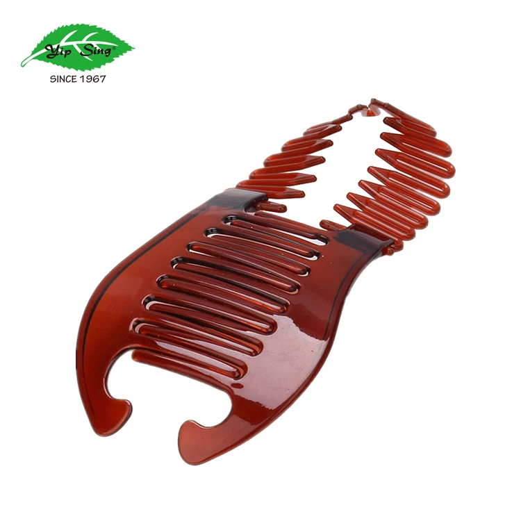 Banana Combs Hair Clip French Side Comb Holder Soft and Bendable Plastic Clip