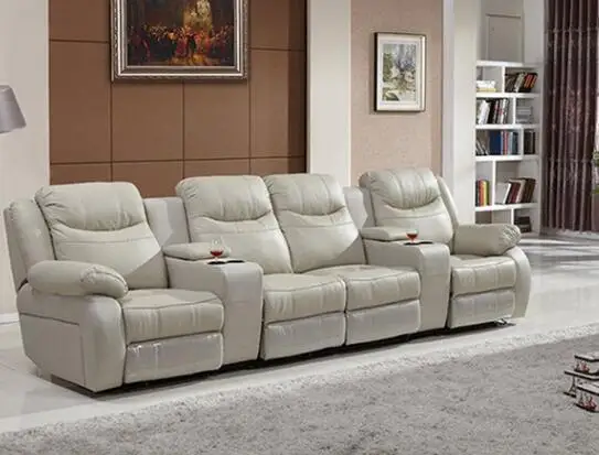2020 New Fashion Home Cinema Leather Sofa Chinese Supplier Home Theater Sofa