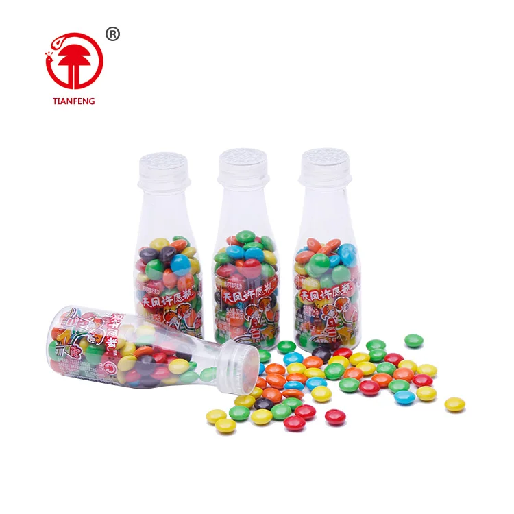 Sweet compound chocolate candy bean puffing biscuit chocolate compound in wishing bottle
