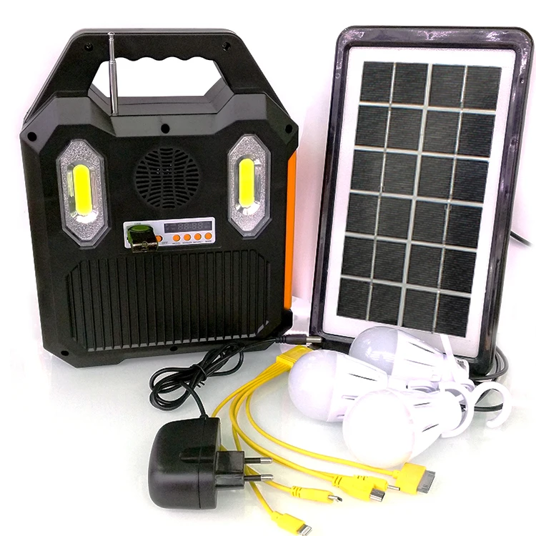 AT-9028B DAT  solar charging  lighting system kits   with MP3 and  radio function solar led lighting kits for africa market