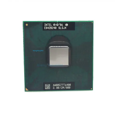 Оригинальный процессор Intel Core 2 Duo T6400 2,0 ГГц 2M 800 двухъядерный 35 Вт 45 нм процессор