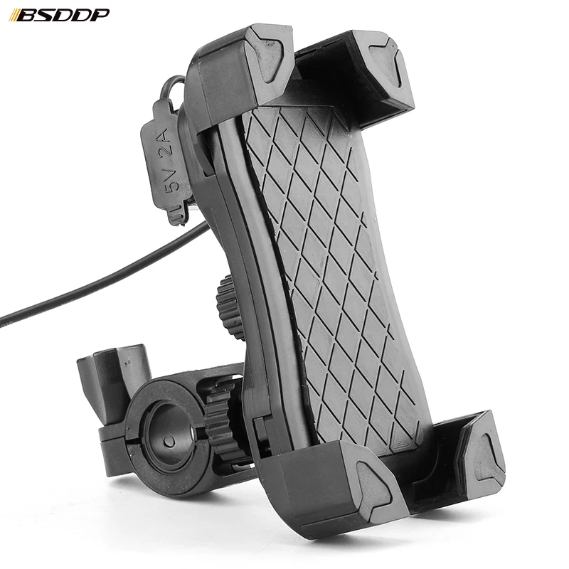 RH-G0109 USB Charger Phone Holder Bike Motorcycle Bike Universal Bicycle Mobile Cell Phone Mount Gps Stand Handlebar Socket