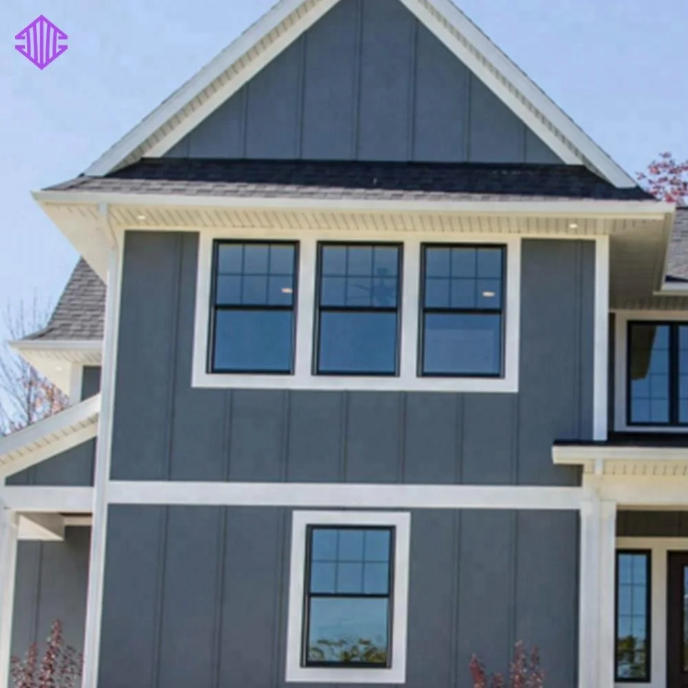 Aluminum house window design tempered glass