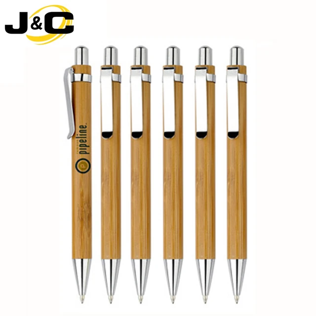 
Wholesale Eco Friendly Wood Bamboo Ball Pen With Custom laser engraving logo 