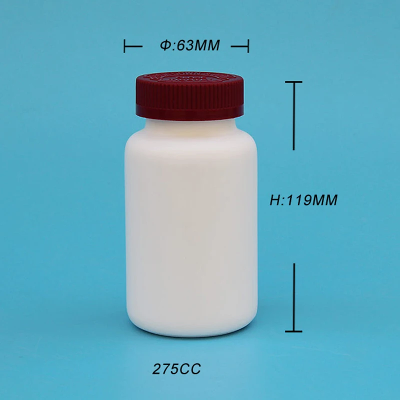 8oz 30 oz Round Cylinder HDPE Plastic Bottle with Screw-On Lids