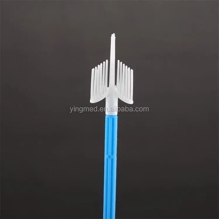 Disposable sterile sampling gynaecological vaginal cytology brush