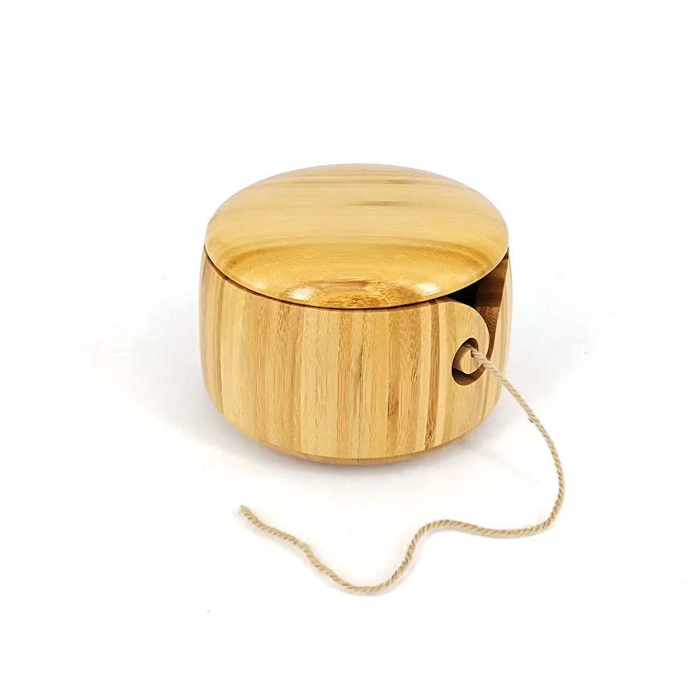 
High quality eco-friendly Original OEM accept knitting accessories bamboo wooden yarn bowl 