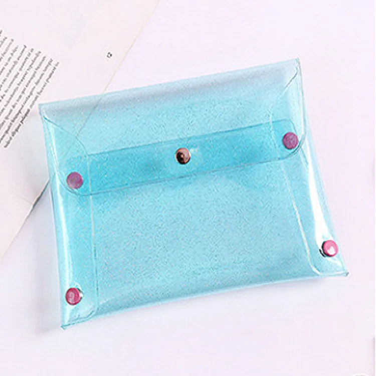 Gulidd pvc travel pink custom cosmetic bag cases mini transparent holographic clear makeup cosmetic bag for women