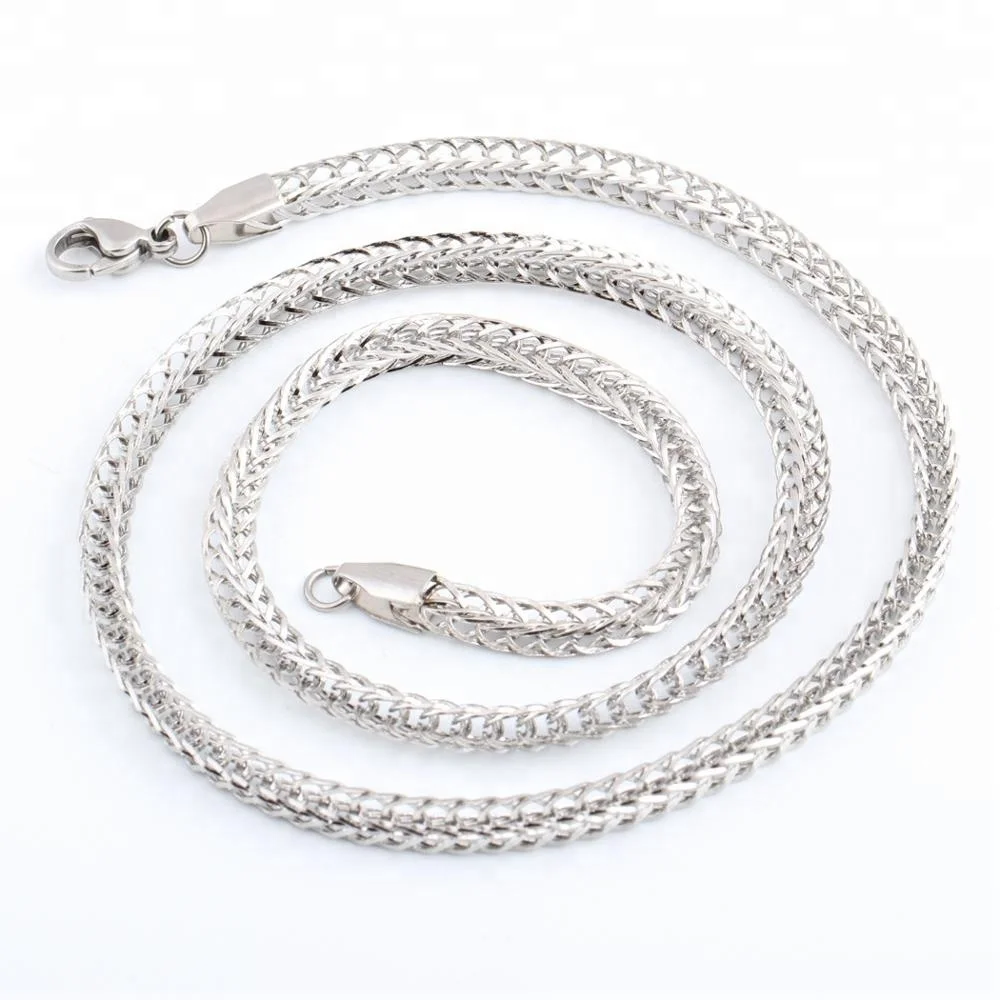 Блестящая полированная цепь с лисьим хвостом по заводской цене родиевым покрытием серебряное ожерелье для мужчин