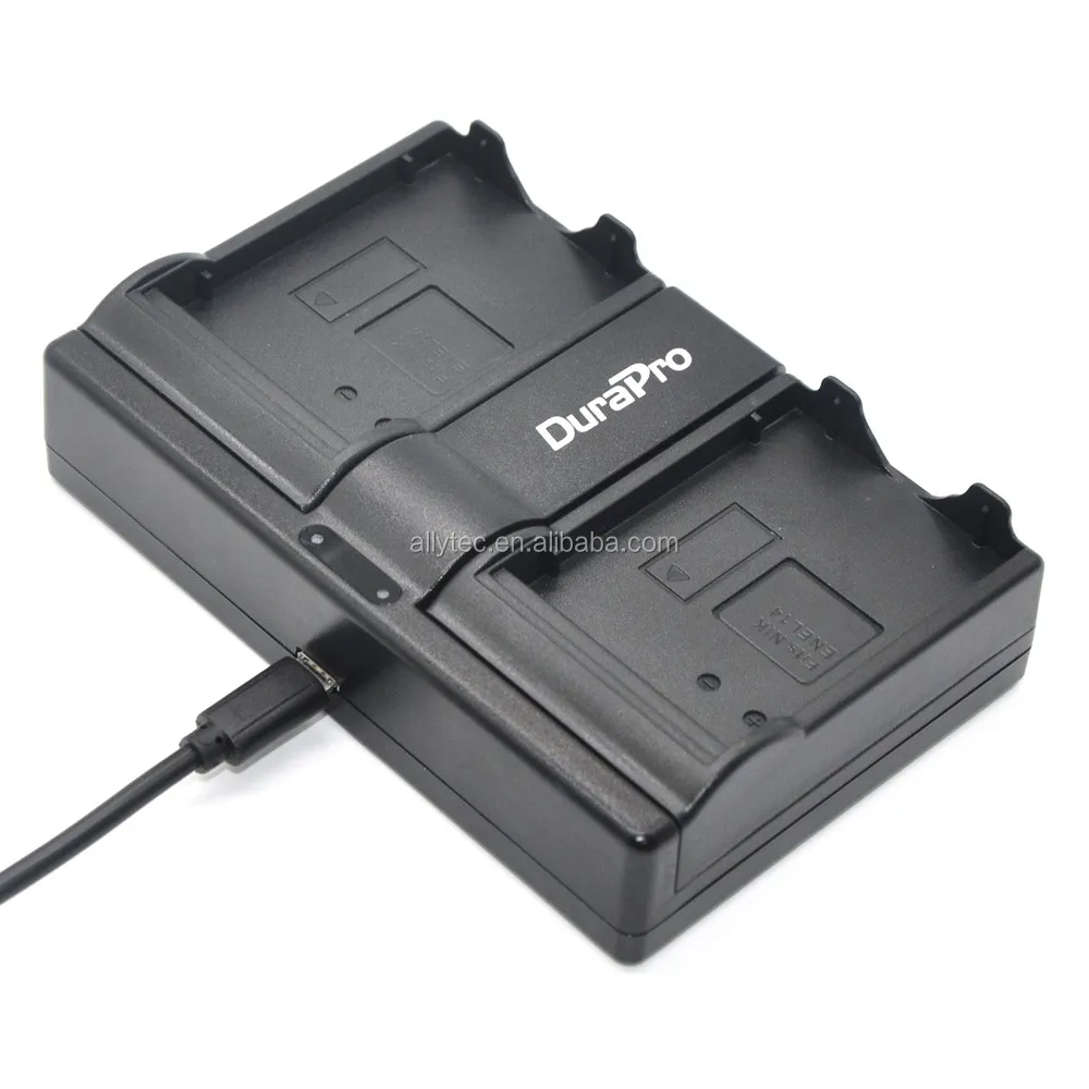Двойное зарядное устройство DuraPro EN-EL14 USB для Nikon EN-EL14, EN-EL14a и P7100, P7700, P7800, D3200, D3300, D5100,D5300,MH-24