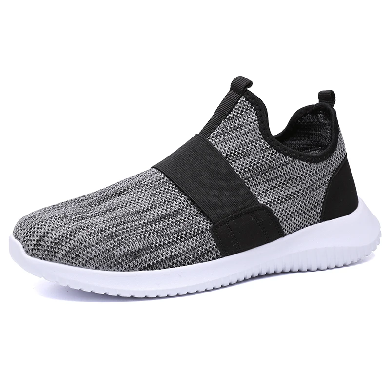 
low price Light wight Comfort MD sole black sneakers men no laces casual shoes 