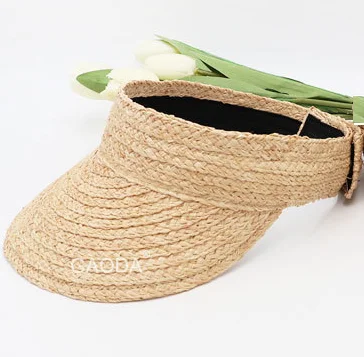 Foldable  Straw Sun Visor Summer Hat For Women And Girl