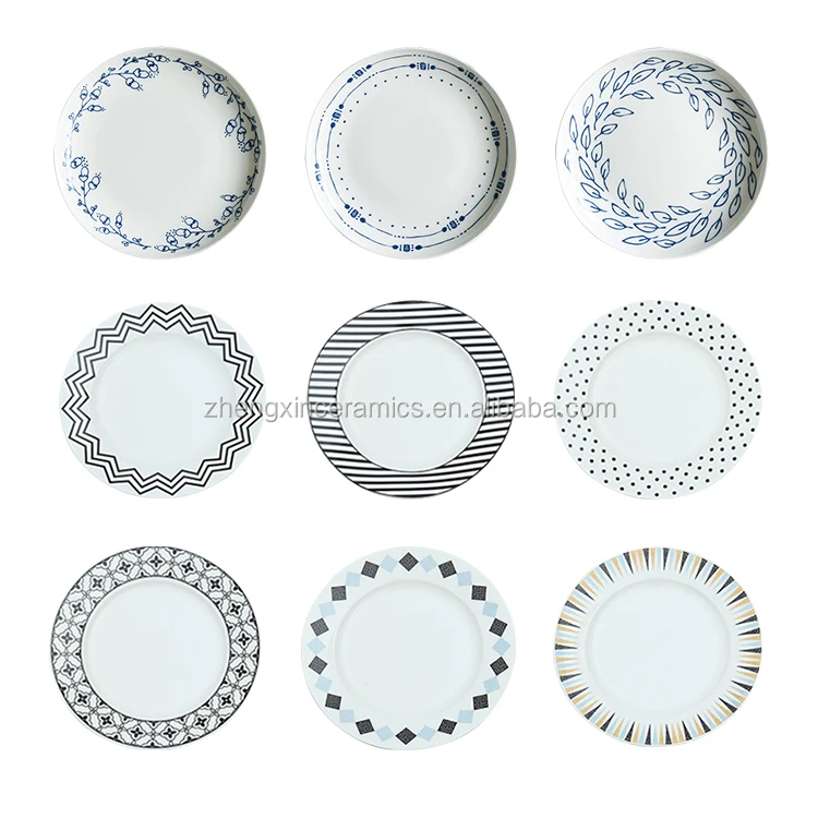 Hotel restaurant daily use high quality food contact safe new bone porcelain serving plates for weddings