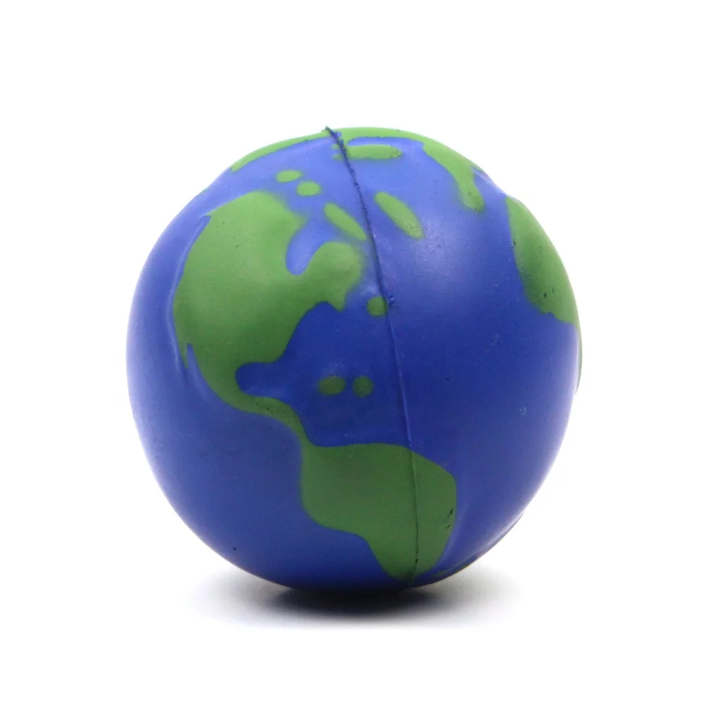 Hot selling PU earth globe stress relief toys custom logo PU foam ball