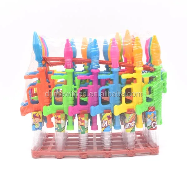 
Funny Plastic Missile Gun Shooting Toy Candy for Kids 