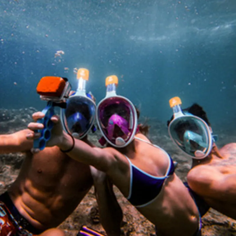 Children Face Full Diving Mask Swimming Training Set Scuba Diving Scuba Diving Mask For Camera