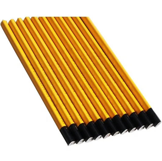 wooden carpenter pencil with logo printed/HB black lead carpenter pencil