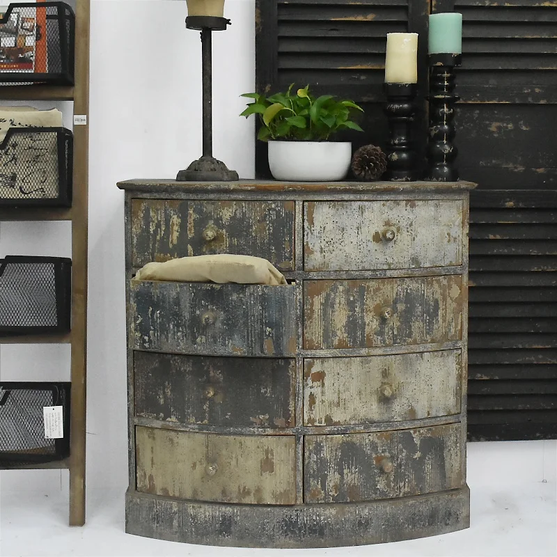 Luckywind Shabby Chic French Country Style Furniture Antique Wooden Corner Storage Cabinet for Living Room,Bedroom Decor