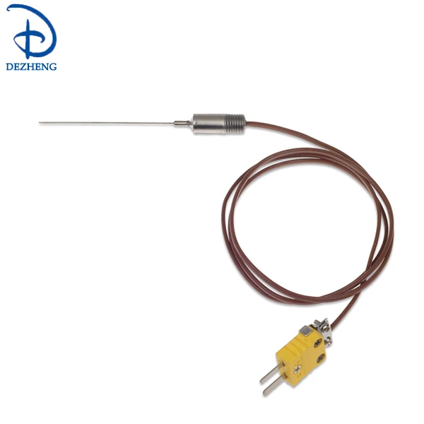 1-3mm diameter probe thermocouple sensor with plug