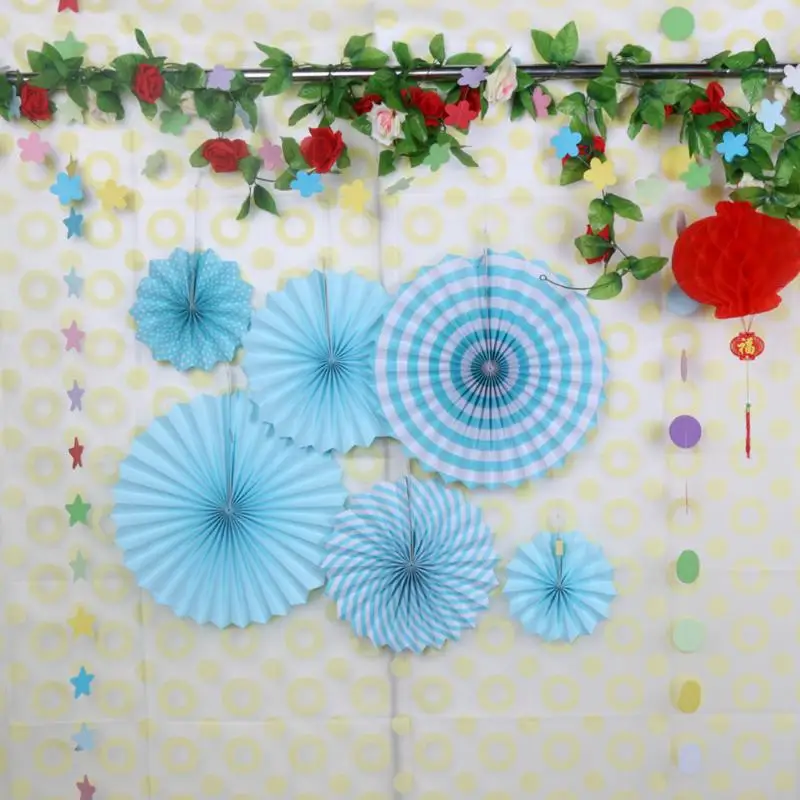 6 шт./лот бумажные салфетки, бумажные вееры с вырезами, цветочные подвесные цветочные бумажные поделки для душа, Свадебная вечеринка, день рождения, фестиваль