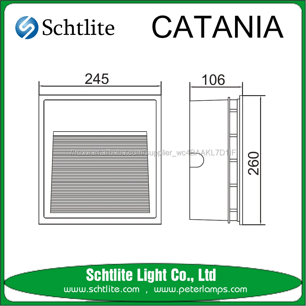 КАТАНИЯ IP65 10 Вт открытый встраиваемые СВЕТОДИОДНЫЕ стены шаг света