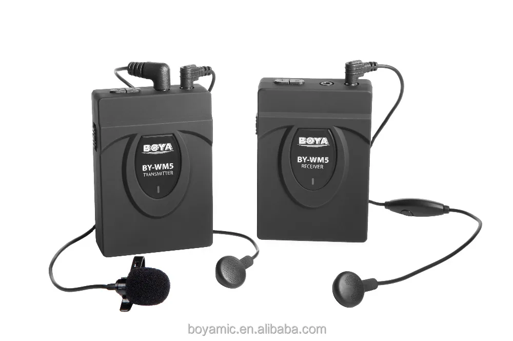 Boya BY-WM5 комплект беспроводного микрофона с двухсторонней передачей для цифровых зеркальных видеокамер