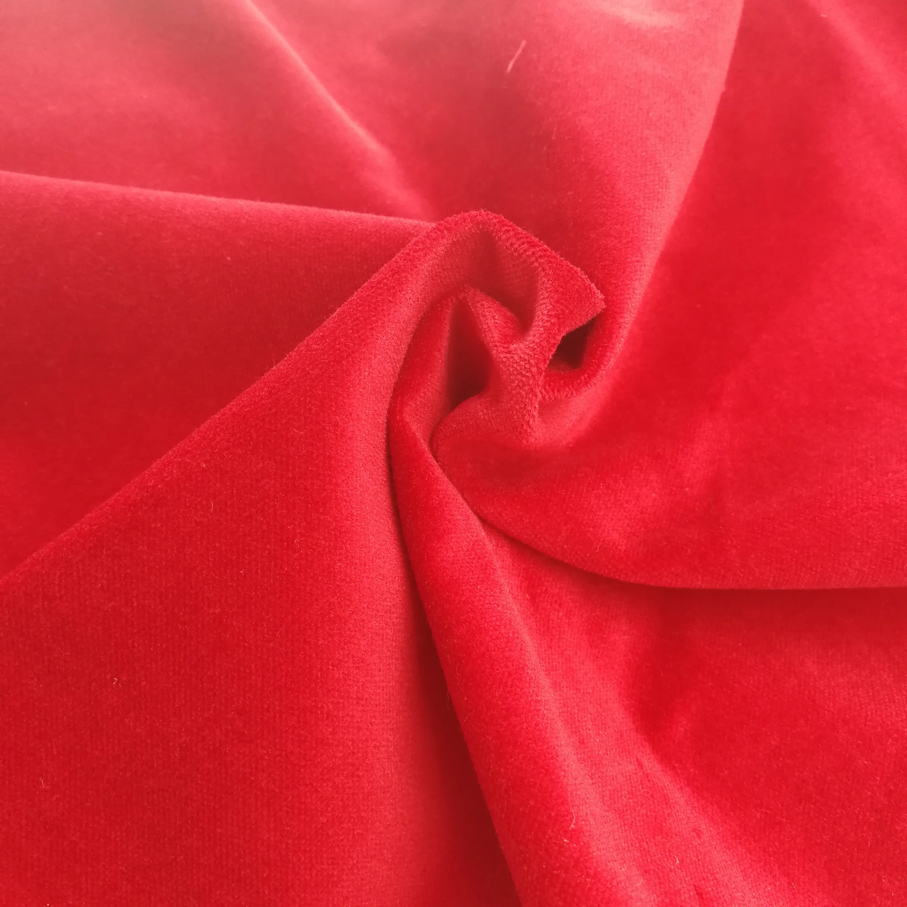 cheap price  9668 9682 96102 red cotton velvet fabric for USA curtains