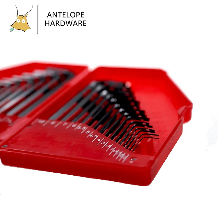 30 PCS Metric SAE and Inch Size Key Hex Wrench Allen Key  Set