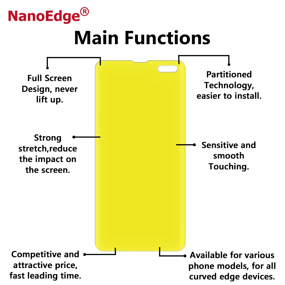 Nano Edge Mobile Phones  Screen Protector For Samsung Galaxy S10 5G Clear With Installation HD Video Not Tempered Glass