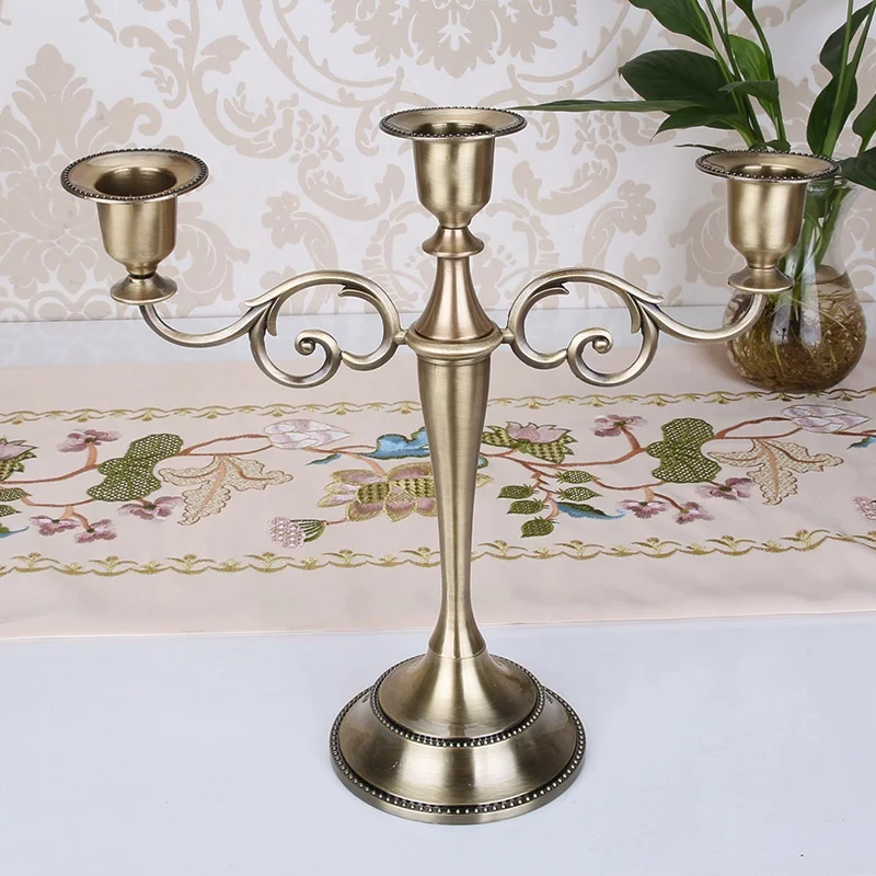 Wholesale High Quality 3/ 5-arms Candle Stand Metal Pillar Candle Stick Candle Holder