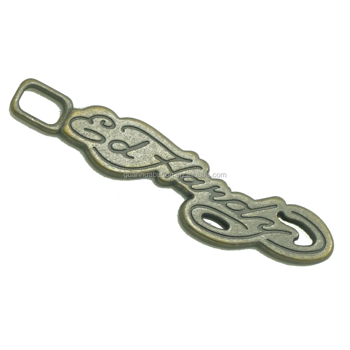 custom metal star zipper puller gold