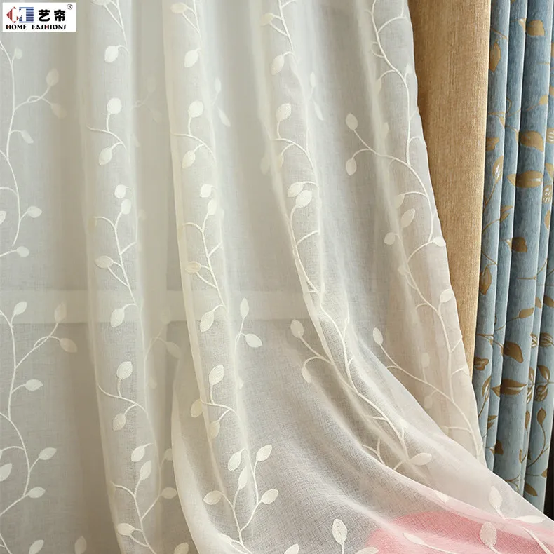 Chenille Curtain Fabric With Pattern Luxury Turkish Style Blackout Curtains For The Living Room