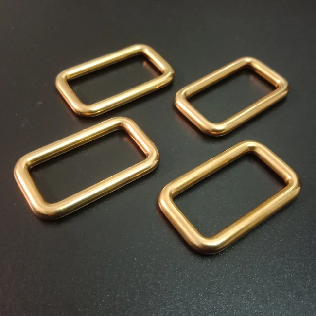 High quality solid brass rectangular ring square buckle