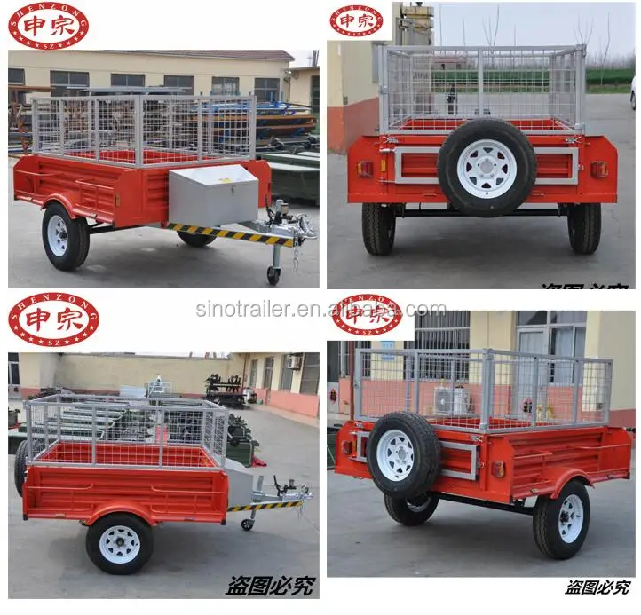 small car camping cargo box cage utility trailer for sale