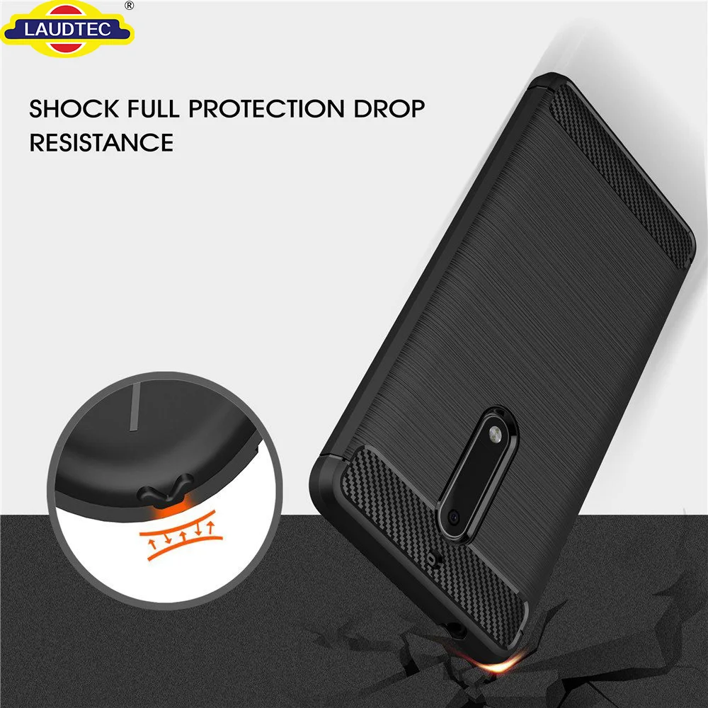 Hot Selling Carbon Fiber Mobile Phone Case Back TPU Case for Nokia 5