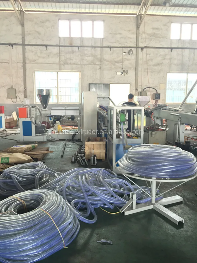 Best price steel wire reinforced spiral pvc hose pipe extrusion making machine