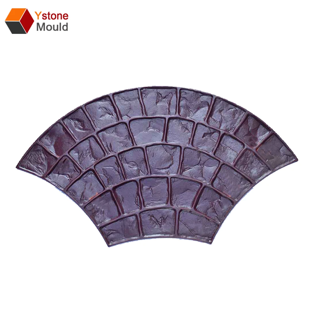 Полиуретановый бетонный коврик для штампов Европейская форма вентилятора