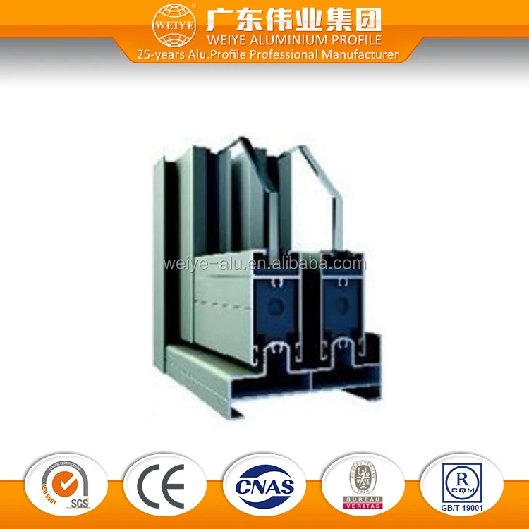 Aluminum alloy profile glass door and window frame profile