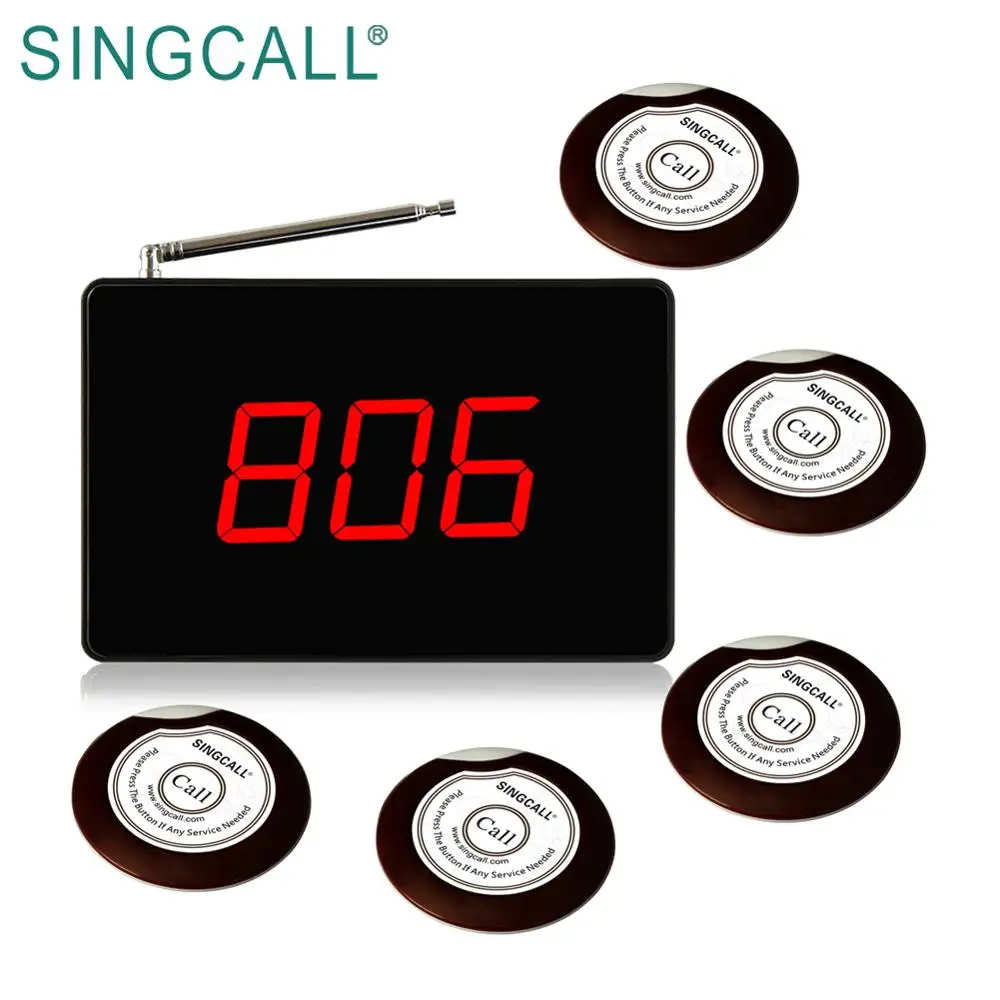 
SINGCALL easy operated equipment wireless calling system with waiter call button 
